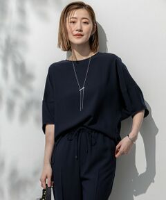 S size ONWARD(小さいサイズ) / エスサイズオンワード カットソー | 【吸水速乾/UVカット/接触冷感】ストレッチジョーゼット ランタンスリーブ カットソー