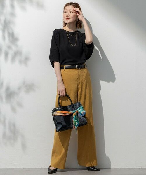 S size ONWARD(小さいサイズ) / エスサイズオンワード カットソー | 【吸水速乾/UVカット/接触冷感】ストレッチジョーゼット ランタンスリーブ カットソー | 詳細3