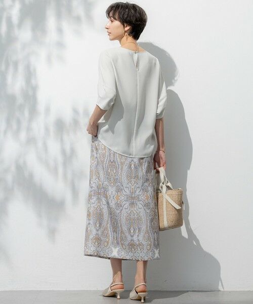 S size ONWARD(小さいサイズ) / エスサイズオンワード カットソー | 【吸水速乾/UVカット/接触冷感】ストレッチジョーゼット ランタンスリーブ カットソー | 詳細5