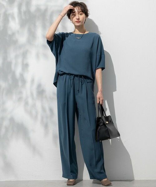 S size ONWARD(小さいサイズ) / エスサイズオンワード カットソー | 【吸水速乾/UVカット/接触冷感】ストレッチジョーゼット ランタンスリーブ カットソー | 詳細14