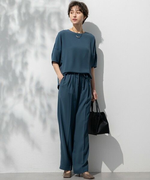 S size ONWARD(小さいサイズ) / エスサイズオンワード カットソー | 【吸水速乾/UVカット/接触冷感】ストレッチジョーゼット ランタンスリーブ カットソー | 詳細15