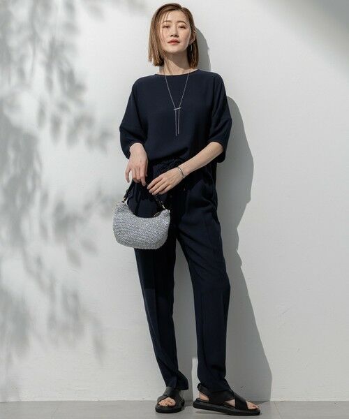 S size ONWARD(小さいサイズ) / エスサイズオンワード カットソー | 【吸水速乾/UVカット/接触冷感】ストレッチジョーゼット ランタンスリーブ カットソー | 詳細17