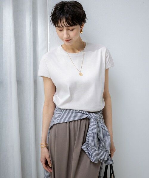 S size ONWARD(小さいサイズ) / エスサイズオンワード カットソー | 【汗じみ防止/速乾性】フレンチスリーブ  IT Tシャツ | 詳細17