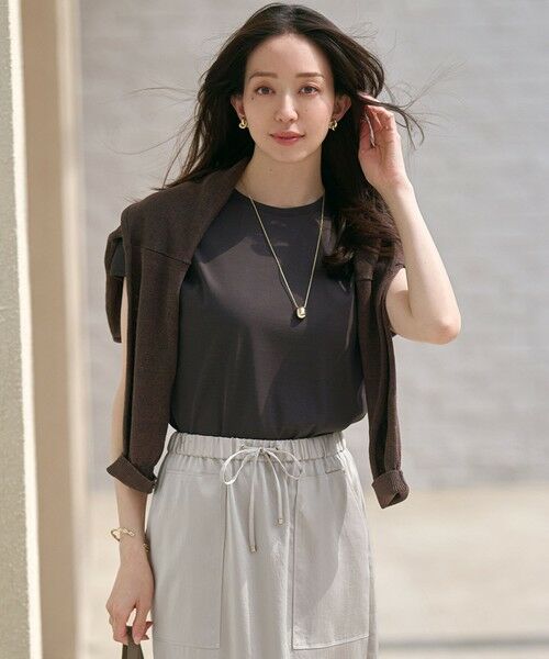 S size ONWARD(小さいサイズ) / エスサイズオンワード カットソー | 【汗じみ防止/速乾性】フレンチスリーブ  IT Tシャツ | 詳細21