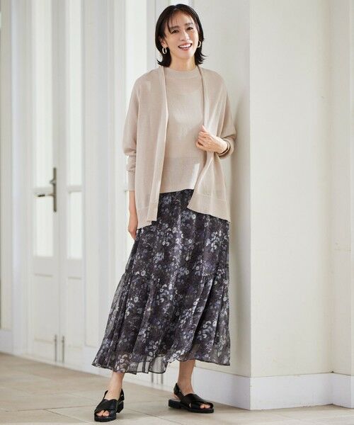 S size ONWARD(小さいサイズ) / エスサイズオンワード カーディガン・ボレロ | 【アンサンブル対応・洗える】ドライシアーファインゲージ カーディガン | 詳細1