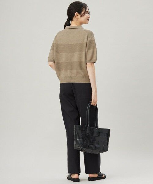 S size ONWARD(小さいサイズ) / エスサイズオンワード ニット・セーター | 【洗える】ペーパーブレンドスキッパーポロ ニット | 詳細3