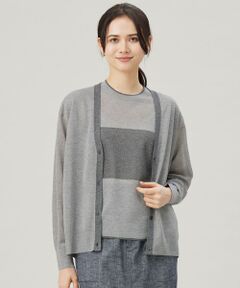 S size ONWARD(小さいサイズ) / エスサイズオンワード カーディガン・ボレロ | 【アンサンブル対応・洗える】ラメシアー カーディガン