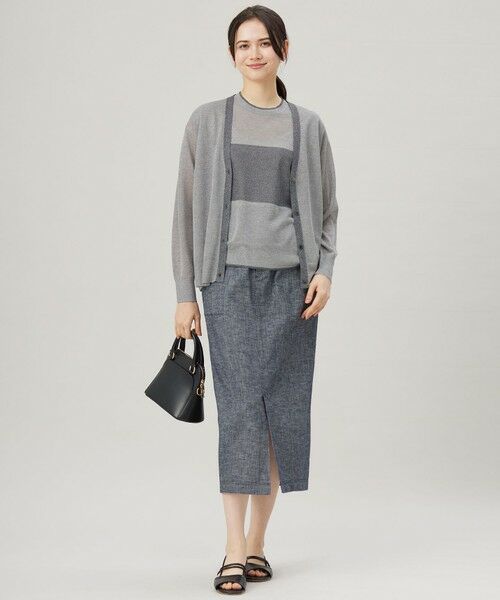 S size ONWARD(小さいサイズ) / エスサイズオンワード カーディガン・ボレロ | 【アンサンブル対応・洗える】ラメシアー カーディガン | 詳細2