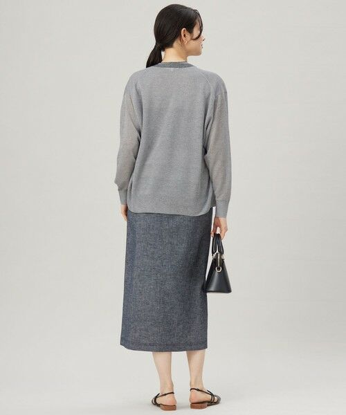 S size ONWARD(小さいサイズ) / エスサイズオンワード カーディガン・ボレロ | 【アンサンブル対応・洗える】ラメシアー カーディガン | 詳細3