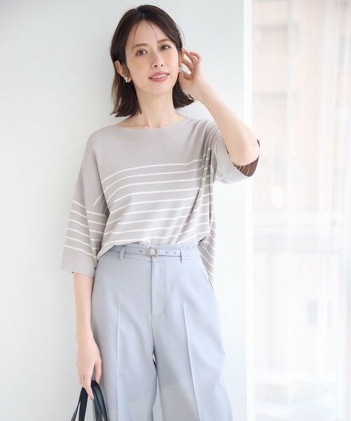 S size ONWARD(小さいサイズ) / エスサイズオンワード ニット・セーター | 【接触冷感・UVカット・洗える】ビューティクールボートネック プルオーバー | 詳細12