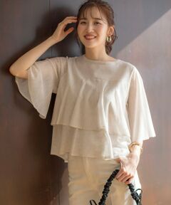 S size ONWARD(小さいサイズ) / エスサイズオンワード ニット・セーター | 【洗える】フリルシアー ニット