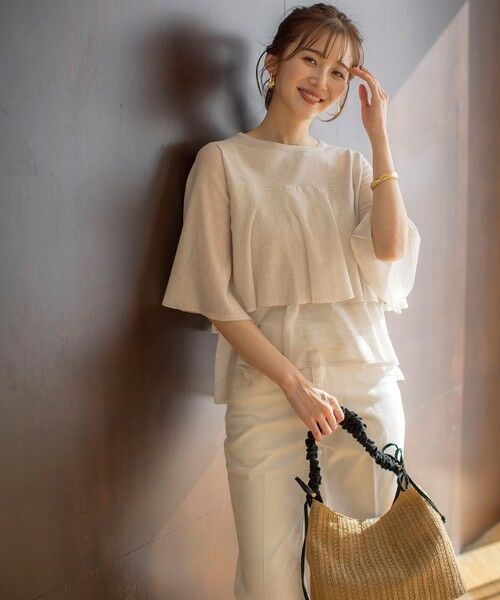 S size ONWARD(小さいサイズ) / エスサイズオンワード ニット・セーター | 【洗える】フリルシアー ニット | 詳細3