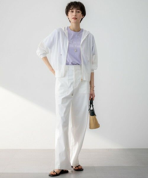 S size ONWARD(小さいサイズ) / エスサイズオンワード パーカー | 【洗える】シャイニーシアー ニット パーカー | 詳細3