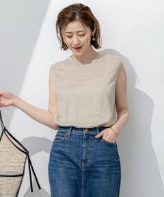 S size ONWARD(小さいサイズ) / エスサイズオンワード ニット・セーター | 【洗える】ピュアリネンハイゲージ ノースリーブ ニット