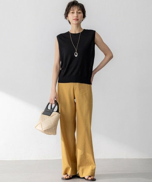 S size ONWARD(小さいサイズ) / エスサイズオンワード ニット・セーター | 【洗える】ピュアリネンハイゲージ ノースリーブ ニット | 詳細1