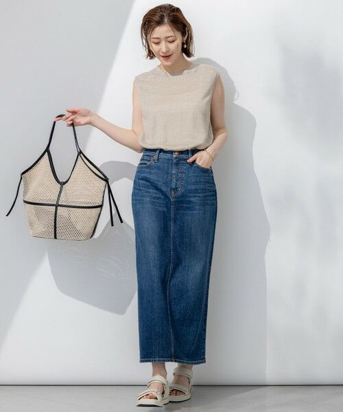 S size ONWARD(小さいサイズ) / エスサイズオンワード ニット・セーター | 【洗える】ピュアリネンハイゲージ ノースリーブ ニット | 詳細4