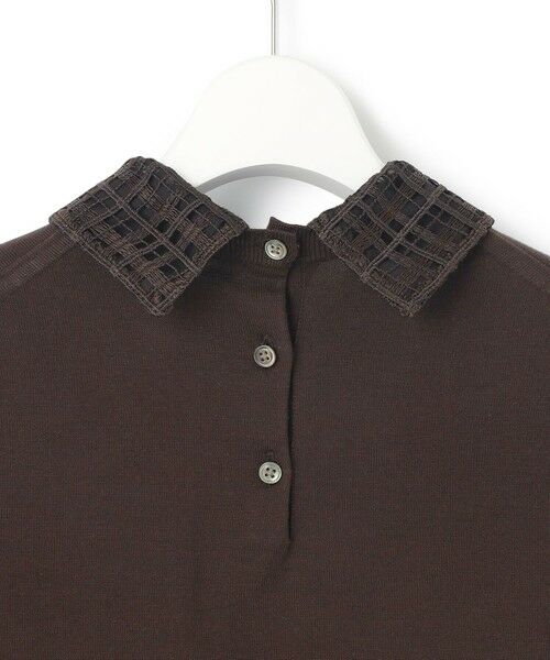 S size ONWARD(小さいサイズ) / エスサイズオンワード ニット・セーター | 【洗える】Brocheチェック レース付け襟 ニット | 詳細11