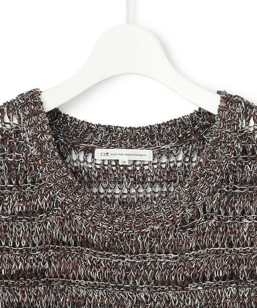 S size ONWARD(小さいサイズ) / エスサイズオンワード ニット・セーター | 【洗える】テープミックススカシ ノースリーブ ニット | 詳細8