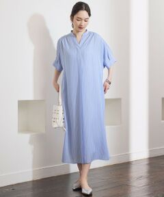 S size ONWARD(小さいサイズ) / エスサイズオンワード ミニ丈・ひざ丈ワンピース | 【定番人気・新色追加・1枚でサマになる】リヨセルポプリンシャツ ワンピース