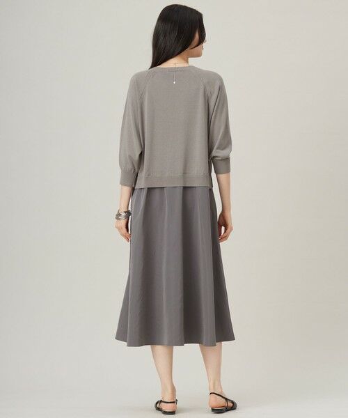 S size ONWARD(小さいサイズ) / エスサイズオンワード ロング・マキシ丈ワンピース | 【洗える】タフタコンビ ワンピース | 詳細3