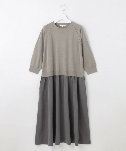 S size ONWARD(小さいサイズ) / エスサイズオンワード ロング・マキシ丈ワンピース | 【洗える】タフタコンビ ワンピース | 詳細4