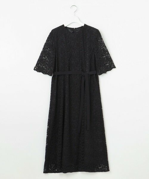 S size ONWARD(小さいサイズ) / エスサイズオンワード ロング・マキシ丈ワンピース | 【洗える】フラワーリーフコードレース ワンピース | 詳細14