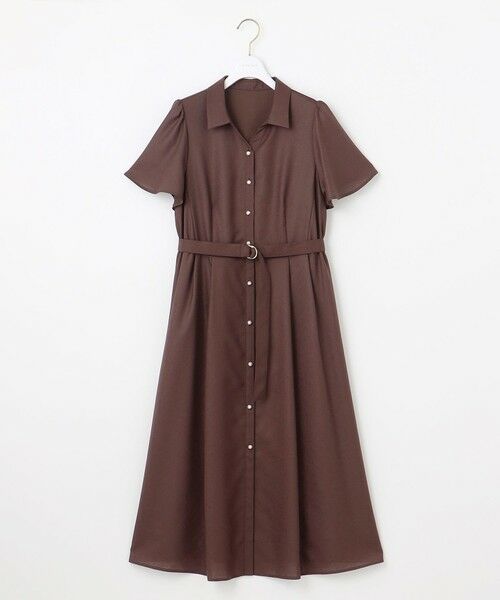 S size ONWARD(小さいサイズ) / エスサイズオンワード ロング・マキシ丈ワンピース | 【接触冷感・UVカット・速乾】スムージーポリエステル シャツワンピース | 詳細22