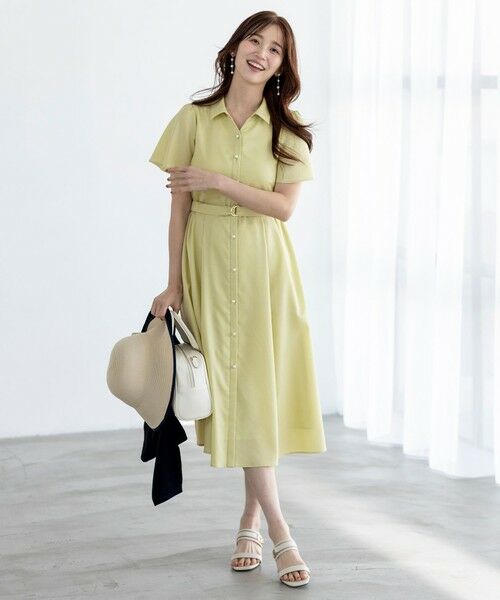 S size ONWARD(小さいサイズ) / エスサイズオンワード ロング・マキシ丈ワンピース | 【接触冷感・UVカット・速乾】スムージーポリエステル シャツワンピース | 詳細23