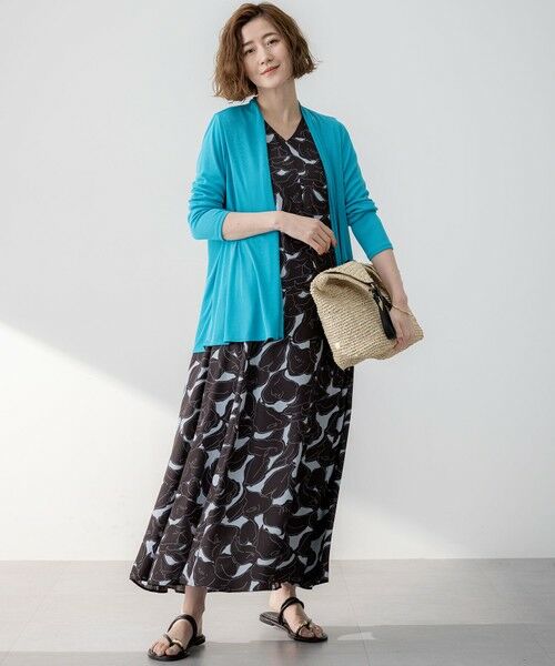 S size ONWARD(小さいサイズ) / エスサイズオンワード ロング・マキシ丈ワンピース | 【洗える】Ratti フラワーアートプリント ワンピース | 詳細8