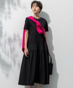 S size ONWARD(小さいサイズ) / エスサイズオンワード ロング・マキシ丈ワンピース | 【撥水加工/汗シミ防止/洗える】ティアードデザイン マルチワンピース