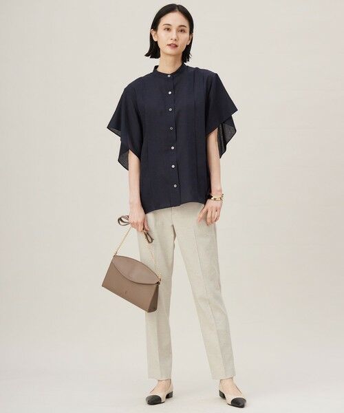 S size ONWARD(小さいサイズ) / エスサイズオンワード その他パンツ | 【SHIHOさん着用・昨年大好評・新色追加・後ろウエストゴム】シェルタリングテーパード パンツ | 詳細22