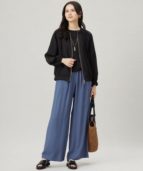 S size ONWARD(小さいサイズ) / エスサイズオンワード その他パンツ | 【カタログ掲載・セットアップ対応・接触冷感・UVケア・洗える】エアリーツイルワイド パンツ | 詳細8