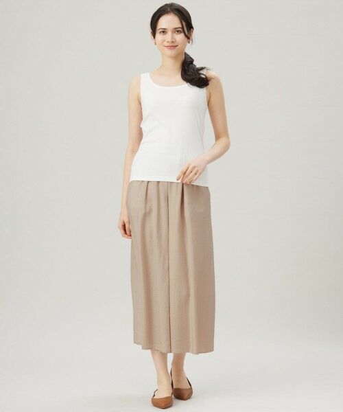 S size ONWARD(小さいサイズ) / エスサイズオンワード ショート・ハーフ・半端丈パンツ | 【カタログ掲載・ご好評アイテム・累計2500本・新色追加・ウエストゴム・セットアップ対応】エアリーツイルキュロット パンツ | 詳細2