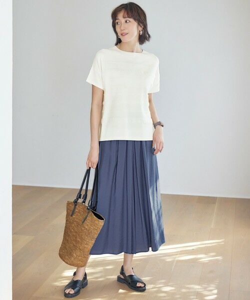 S size ONWARD(小さいサイズ) / エスサイズオンワード ショート・ハーフ・半端丈パンツ | 【カタログ掲載・ご好評アイテム・累計2500本・新色追加・ウエストゴム・セットアップ対応】エアリーツイルキュロット パンツ | 詳細7