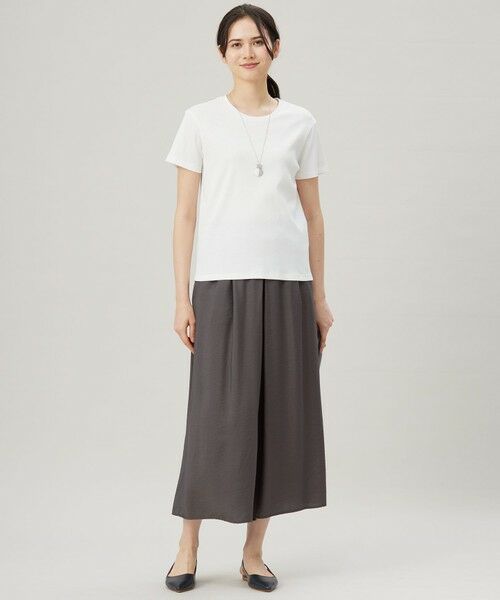 S size ONWARD(小さいサイズ) / エスサイズオンワード ショート・ハーフ・半端丈パンツ | 【セットアップ対応・接触冷感・UVケア・洗える】エアリーツイルキュロット パンツ | 詳細16