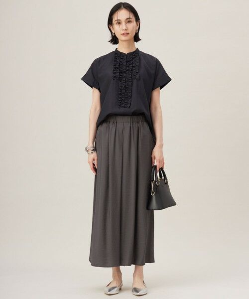 S size ONWARD(小さいサイズ) / エスサイズオンワード ショート・ハーフ・半端丈パンツ | 【セットアップ対応・接触冷感・UVケア・洗える】エアリーツイルキュロット パンツ | 詳細18