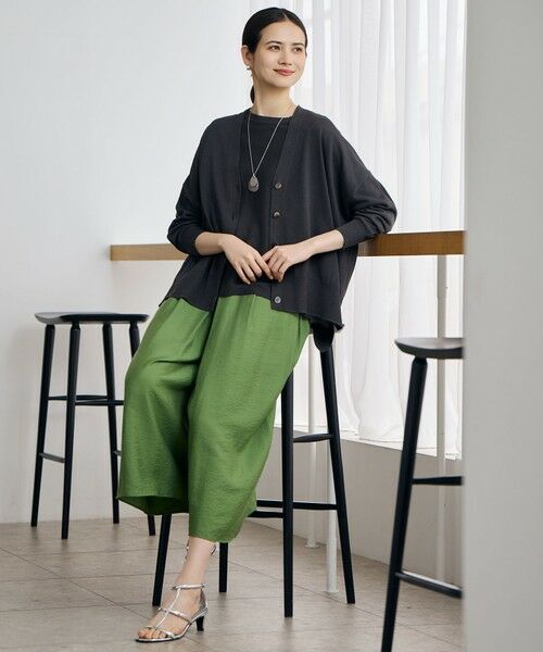 S size ONWARD(小さいサイズ) / エスサイズオンワード ショート・ハーフ・半端丈パンツ | 【カタログ掲載・ご好評アイテム・累計2500本・新色追加・ウエストゴム・セットアップ対応】エアリーツイルキュロット パンツ | 詳細27