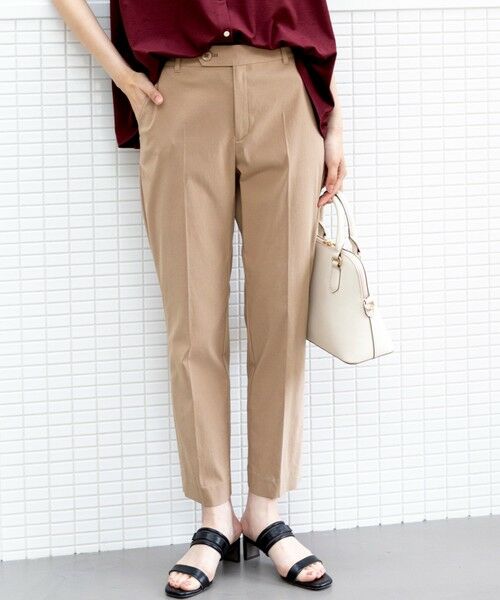 【新品タグ付】自由区 【接触冷感&UV機能】ストレッチ テーパードパンツ セットアップ対応・接触冷感・UVケア・洗える】ライトストレッチ