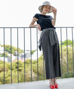 S size ONWARD(小さいサイズ) / エスサイズオンワード その他パンツ | 【ストレッチ・接触冷感・撥水・UVカット・洗える】エアリーストレッチ ワイドパンツ