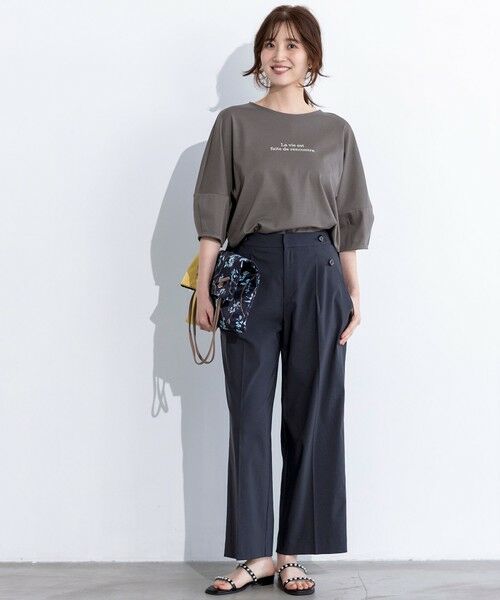 S size ONWARD(小さいサイズ) / エスサイズオンワード その他パンツ | 【ストレッチ・接触冷感・撥水・UVカット・洗える】エアリーストレッチ ワイドパンツ | 詳細11