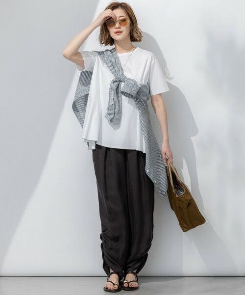 S size ONWARD(小さいサイズ) / エスサイズオンワード その他パンツ | 【接触冷感/洗える】フィブリルツイル シャーリング パンツ | 詳細15