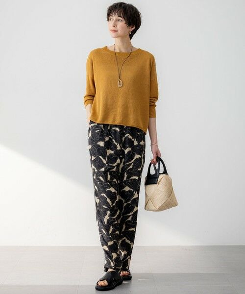 S size ONWARD(小さいサイズ) / エスサイズオンワード その他パンツ | 【洗える】Ratti フラワーアートプリント ワイド パンツ | 詳細11