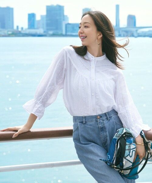 S size ONWARD(小さいサイズ) / エスサイズオンワード デニムパンツ | 【Oggi6月号掲載/接触冷感】23区DENIM サマー タック ワイド パンツ | 詳細2