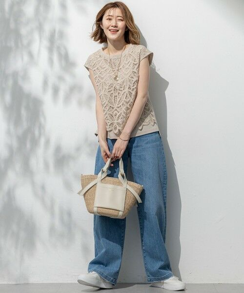 S size ONWARD(小さいサイズ) / エスサイズオンワード デニムパンツ | 【Oggi6月号掲載/接触冷感】23区DENIM サマー タック ワイド パンツ | 詳細6