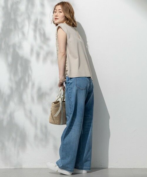 S size ONWARD(小さいサイズ) / エスサイズオンワード デニムパンツ | 【Oggi6月号掲載/接触冷感】23区DENIM サマー タック ワイド パンツ | 詳細7