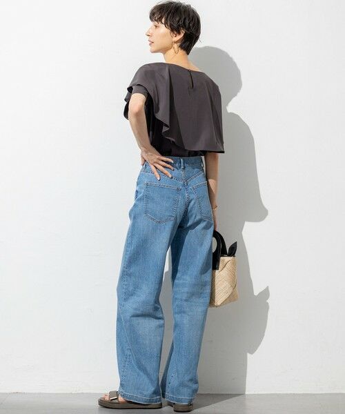 接触冷感】23区DENIM サマー ストレート ワイド パンツ （デニム