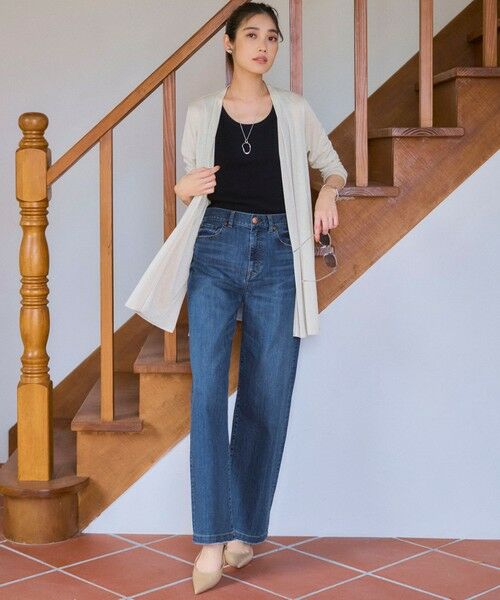 接触冷感】23区DENIM サマー ストレート ワイド パンツ （デニム