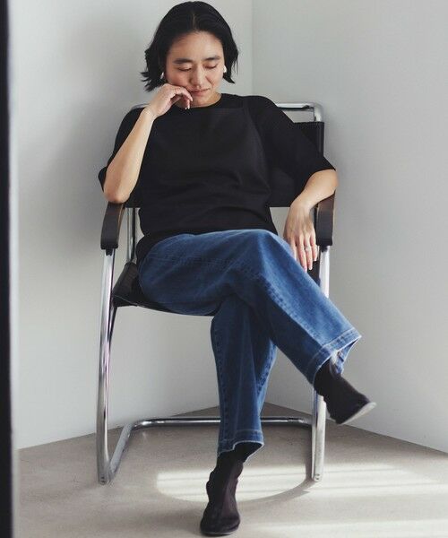 接触冷感】23区DENIM サマー ストレート ワイド パンツ （デニム