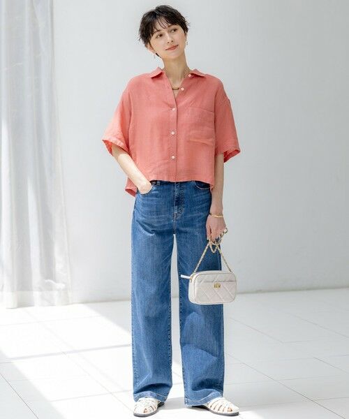接触冷感】23区DENIM サマー ストレート ワイド パンツ （デニム