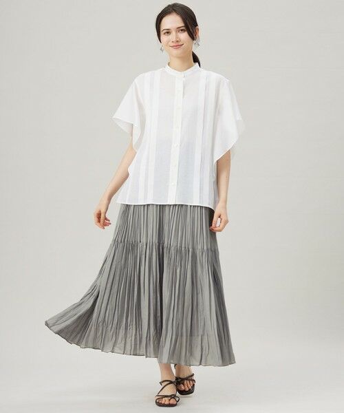 S size ONWARD(小さいサイズ) / エスサイズオンワード ロング・マキシ丈スカート | 【接触冷感・洗える】ハンドワッシャープリーツ スカート | 詳細2